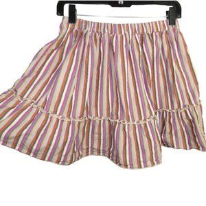 Mossimo Women's Multi Striped Pull On Cotton Mini Skirt Size Small